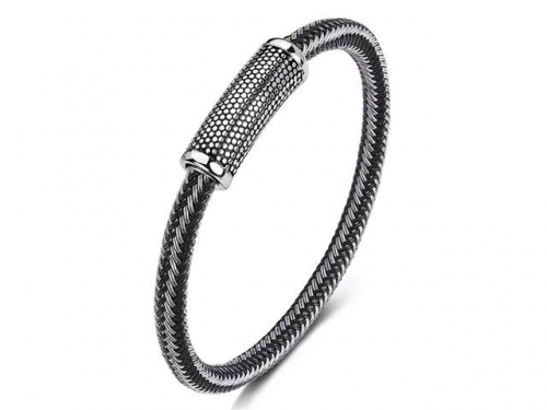 BC Jewelry Wholesale Leather Bracelet Stainless Steel Bracelet Jewelry NO.#SJ35B562