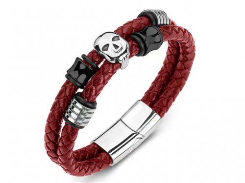 BC Jewelry Wholesale Leather Bracelet Stainless Steel Bracelet Jewelry NO.#SJ35B669