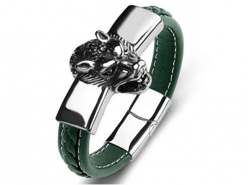 BC Jewelry Wholesale Leather Bracelet Stainless Steel Bracelet Jewelry NO.#SJ35B975