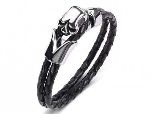 BC Jewelry Wholesale Leather Bracelet Stainless Steel Bracelet Jewelry NO.#SJ35B956