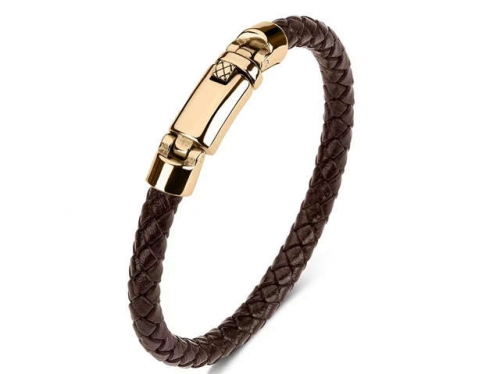 BC Jewelry Wholesale Leather Bracelet Stainless Steel Bracelet Jewelry NO.#SJ35B338