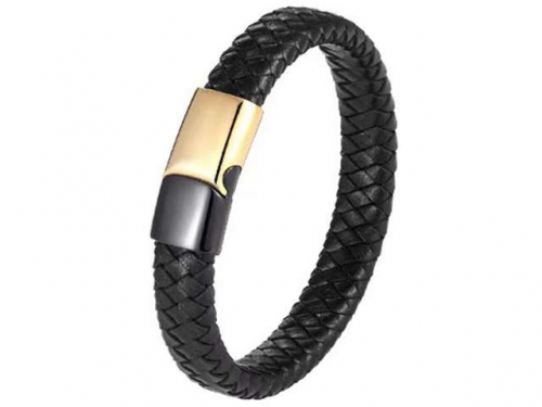 BC Jewelry Wholesale Leather Bracelet Stainless Steel Bracelet Jewelry NO.#SJ127B163