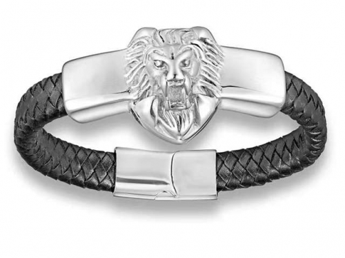 BC Jewelry Wholesale Leather Bracelet Stainless Steel Bracelet Jewelry NO.#SJ131B040