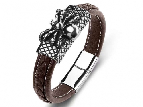 BC Jewelry Wholesale Leather Bracelet Stainless Steel Bracelet Jewelry NO.#SJ35B701
