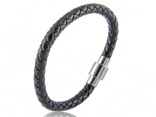 BC Jewelry Wholesale Leather Bracelet Stainless Steel Bracelet Jewelry NO.#SJ31B030