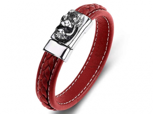 BC Jewelry Wholesale Leather Bracelet Stainless Steel Bracelet Jewelry NO.#SJ35B845