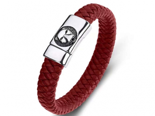 BC Jewelry Wholesale Leather Bracelet Stainless Steel Bracelet Jewelry NO.#SJ35B1095