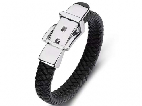 BC Jewelry Wholesale Leather Bracelet Stainless Steel Bracelet Jewelry NO.#SJ35B347