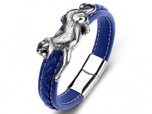 BC Jewelry Wholesale Leather Bracelet Stainless Steel Bracelet Jewelry NO.#SJ35B1133