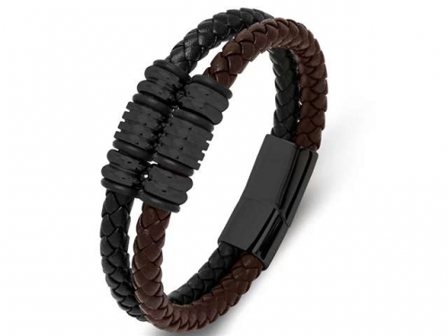 BC Jewelry Wholesale Leather Bracelet Stainless Steel Bracelet Jewelry NO.#SJ35B181