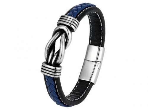 BC Jewelry Wholesale Leather Bracelet Stainless Steel Bracelet Jewelry NO.#SJ131B032