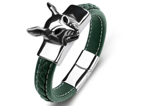 BC Jewelry Wholesale Leather Bracelet Stainless Steel Bracelet Jewelry NO.#SJ35B1086
