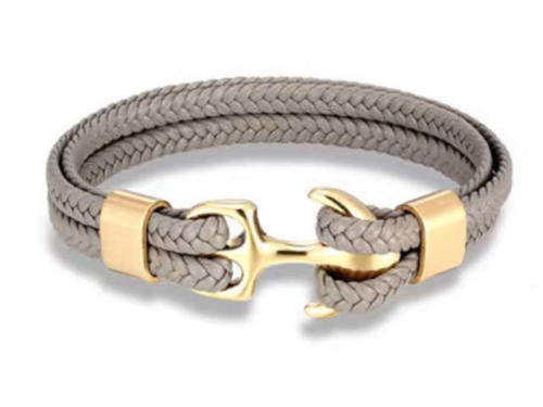 BC Jewelry Wholesale Leather Bracelet Stainless Steel Bracelet Jewelry NO.#SJ131B173