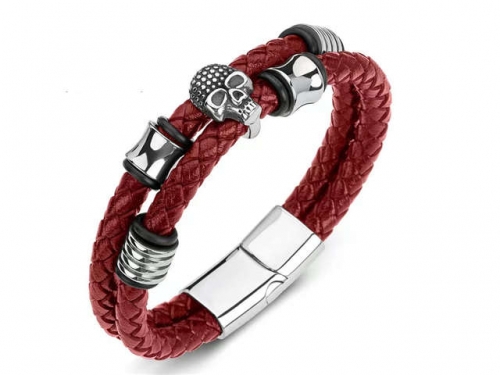 BC Jewelry Wholesale Leather Bracelet Stainless Steel Bracelet Jewelry NO.#SJ35B499