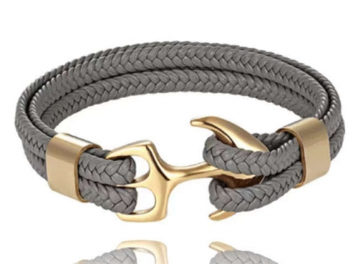 BC Jewelry Wholesale Leather Bracelet Stainless Steel Bracelet Jewelry NO.#SJ132B060