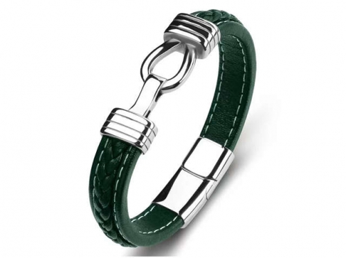 BC Jewelry Wholesale Leather Bracelet Stainless Steel Bracelet Jewelry NO.#SJ35B597