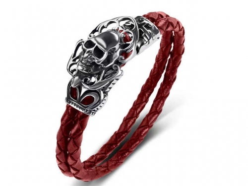 BC Jewelry Wholesale Leather Bracelet Stainless Steel Bracelet Jewelry NO.#SJ35B949