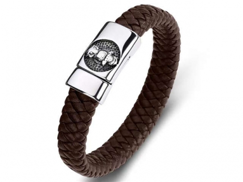 BC Jewelry Wholesale Leather Bracelet Stainless Steel Bracelet Jewelry NO.#SJ35B993