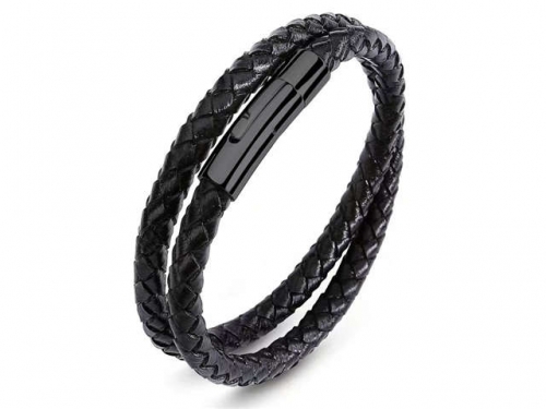 BC Jewelry Wholesale Leather Bracelet Stainless Steel Bracelet Jewelry NO.#SJ35B516