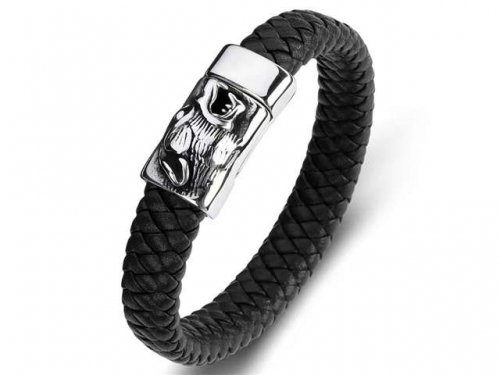 BC Jewelry Wholesale Leather Bracelet Stainless Steel Bracelet Jewelry NO.#SJ35B784