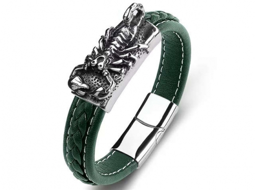 BC Jewelry Wholesale Leather Bracelet Stainless Steel Bracelet Jewelry NO.#SJ35B695