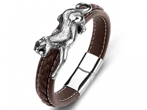BC Jewelry Wholesale Leather Bracelet Stainless Steel Bracelet Jewelry NO.#SJ35B1136
