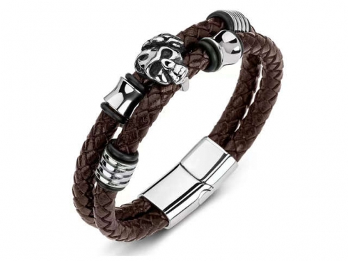 BC Jewelry Wholesale Leather Bracelet Stainless Steel Bracelet Jewelry NO.#SJ35B585