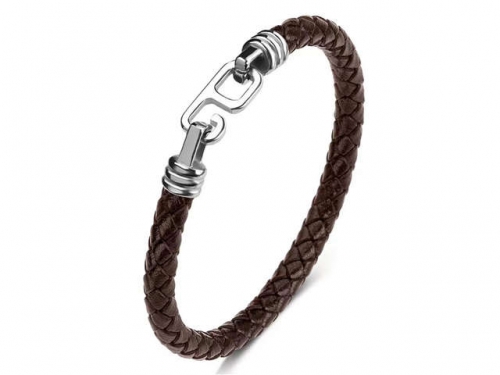 BC Jewelry Wholesale Leather Bracelet Stainless Steel Bracelet Jewelry NO.#SJ35B863
