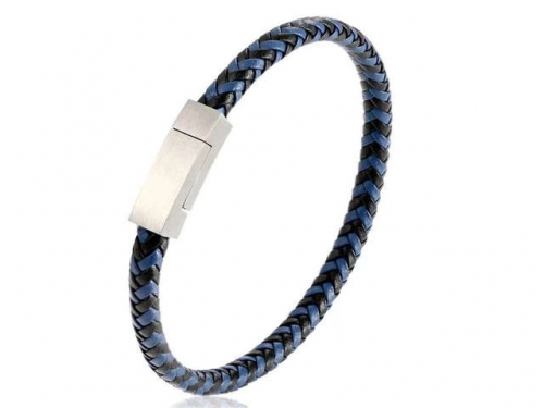 BC Jewelry Wholesale Leather Bracelet Stainless Steel Bracelet Jewelry NO.#SJ132B231