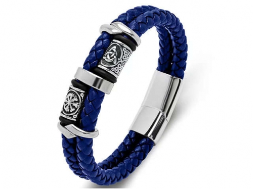 BC Jewelry Wholesale Leather Bracelet Stainless Steel Bracelet Jewelry NO.#SJ35B359
