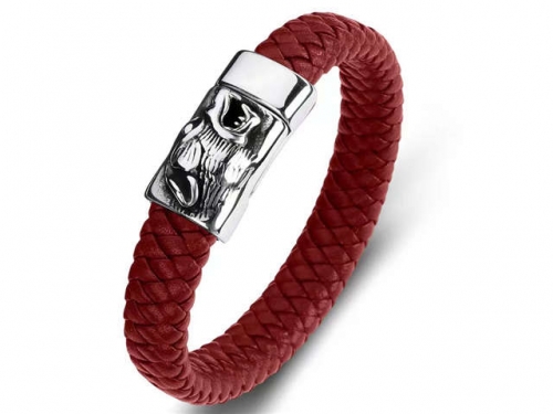 BC Jewelry Wholesale Leather Bracelet Stainless Steel Bracelet Jewelry NO.#SJ35B789
