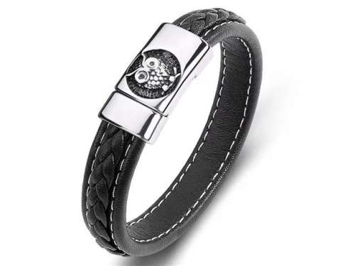 BC Jewelry Wholesale Leather Bracelet Stainless Steel Bracelet Jewelry NO.#SJ35B1124
