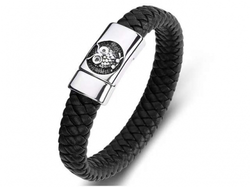 BC Jewelry Wholesale Leather Bracelet Stainless Steel Bracelet Jewelry NO.#SJ35B1131
