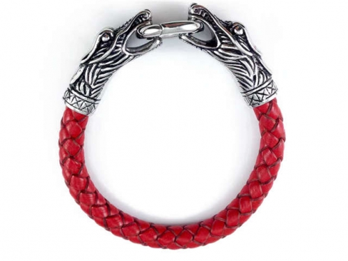 BC Jewelry Wholesale Leather Bracelet Stainless Steel Bracelet Jewelry NO.#SJ18B011