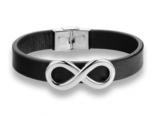 BC Jewelry Wholesale Leather Bracelet Stainless Steel Bracelet Jewelry NO.#SJ131B140