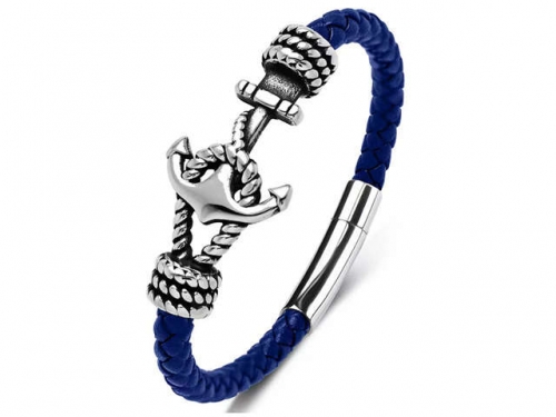 BC Jewelry Wholesale Leather Bracelet Stainless Steel Bracelet Jewelry NO.#SJ35B777