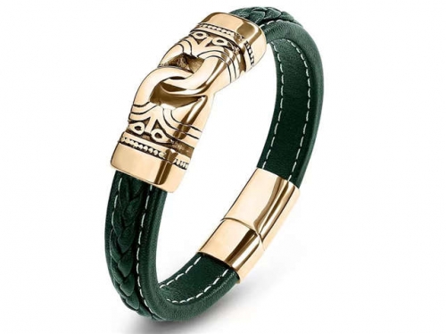 BC Jewelry Wholesale Leather Bracelet Stainless Steel Bracelet Jewelry NO.#SJ35B284