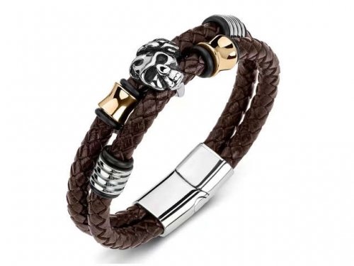 BC Jewelry Wholesale Leather Bracelet Stainless Steel Bracelet Jewelry NO.#SJ35B586