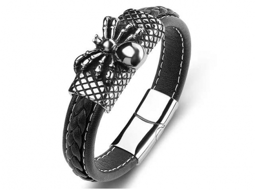 BC Jewelry Wholesale Leather Bracelet Stainless Steel Bracelet Jewelry NO.#SJ35B700