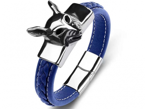 BC Jewelry Wholesale Leather Bracelet Stainless Steel Bracelet Jewelry NO.#SJ35B1084
