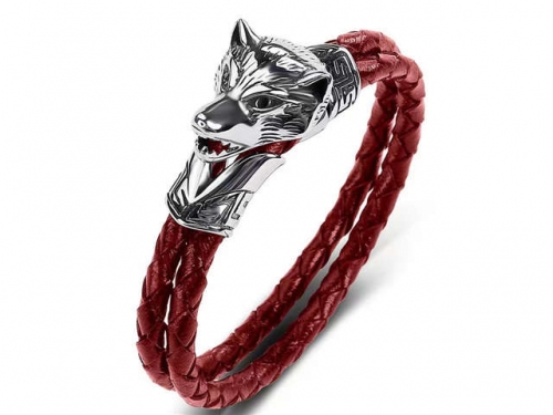 BC Jewelry Wholesale Leather Bracelet Stainless Steel Bracelet Jewelry NO.#SJ35B908
