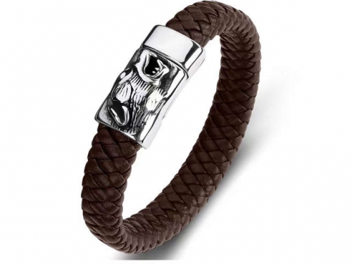 BC Jewelry Wholesale Leather Bracelet Stainless Steel Bracelet Jewelry NO.#SJ35B787