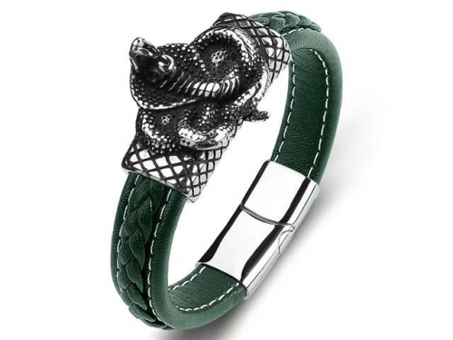 BC Jewelry Wholesale Leather Bracelet Stainless Steel Bracelet Jewelry NO.#SJ35B1048