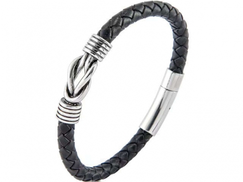 BC Jewelry Wholesale Leather Bracelet Stainless Steel Bracelet Jewelry NO.#SJ31B012