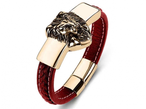 BC Jewelry Wholesale Leather Bracelet Stainless Steel Bracelet Jewelry NO.#SJ35B404