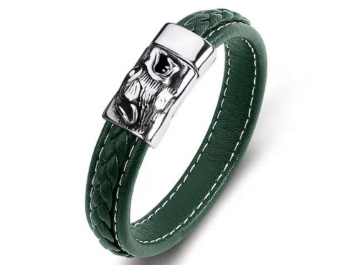 BC Jewelry Wholesale Leather Bracelet Stainless Steel Bracelet Jewelry NO.#SJ35B788