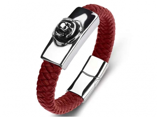 BC Jewelry Wholesale Leather Bracelet Stainless Steel Bracelet Jewelry NO.#SJ35B972