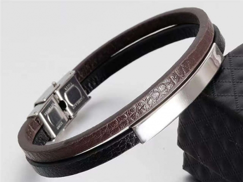 BC Jewelry Wholesale Leather Bracelet Stainless Steel Bracelet Jewelry NO.#SJ130B236
