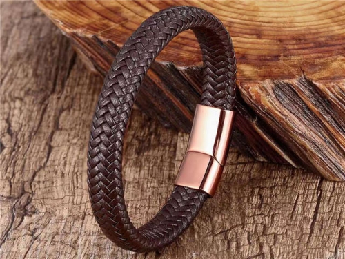 BC Jewelry Wholesale Leather Bracelet Stainless Steel Bracelet Jewelry NO.#SJ133B156