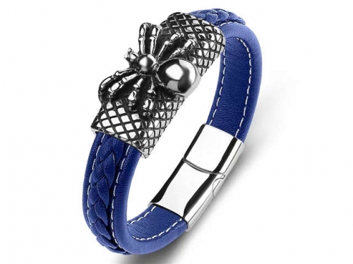 BC Jewelry Wholesale Leather Bracelet Stainless Steel Bracelet Jewelry NO.#SJ35B702